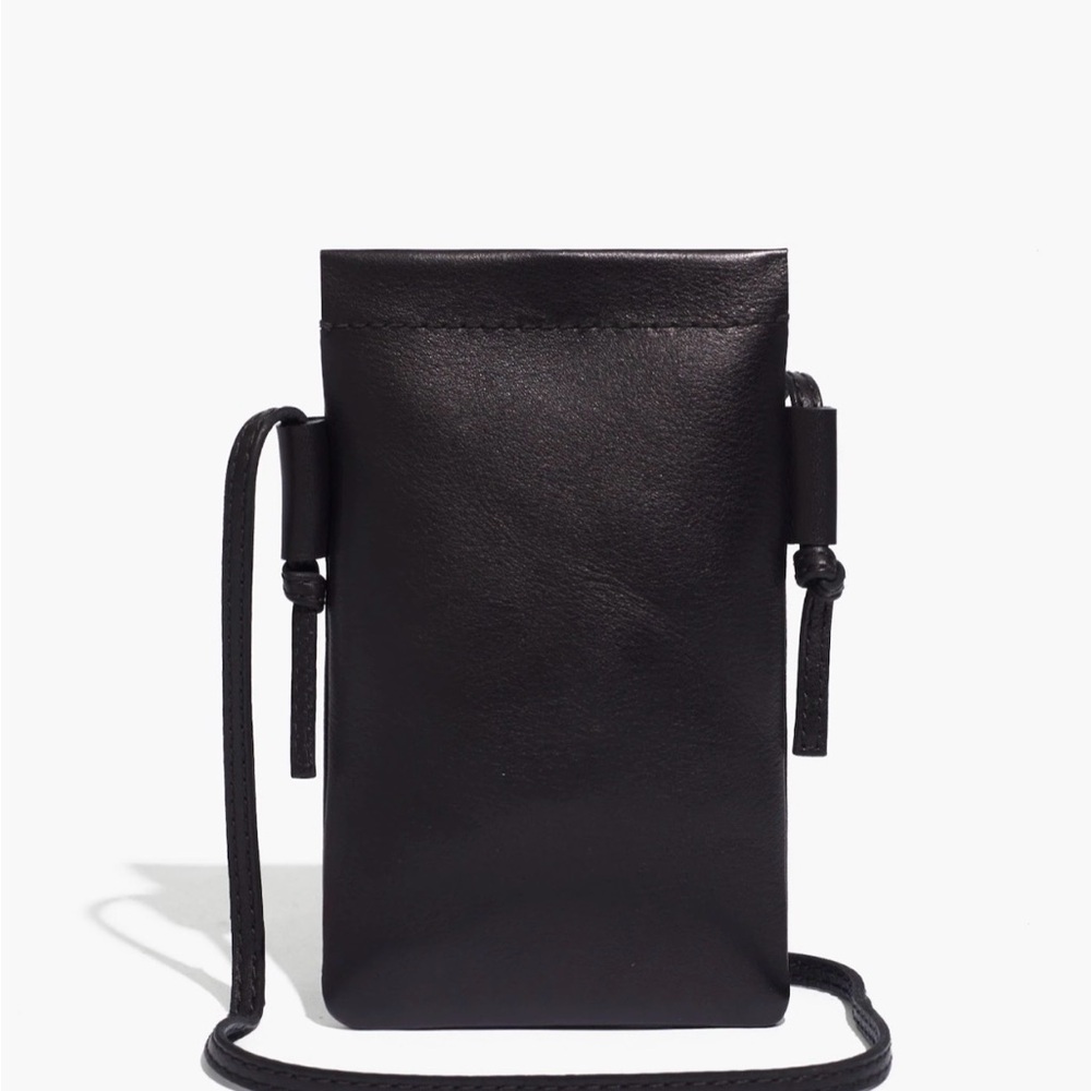 Madewell The Leather Smartphone Crossbody Bag | Black